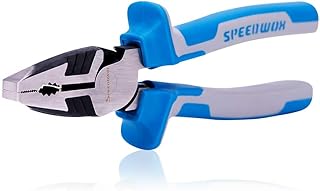 SPEEDWOX Lineman Pliers 7 Inches Heavy Duty Combination Pliers Multi Use High Leverage Wire Cutters Side Cutting Screw Extraction Serrated Jaw Professional Tool Reduce Effort by 35%