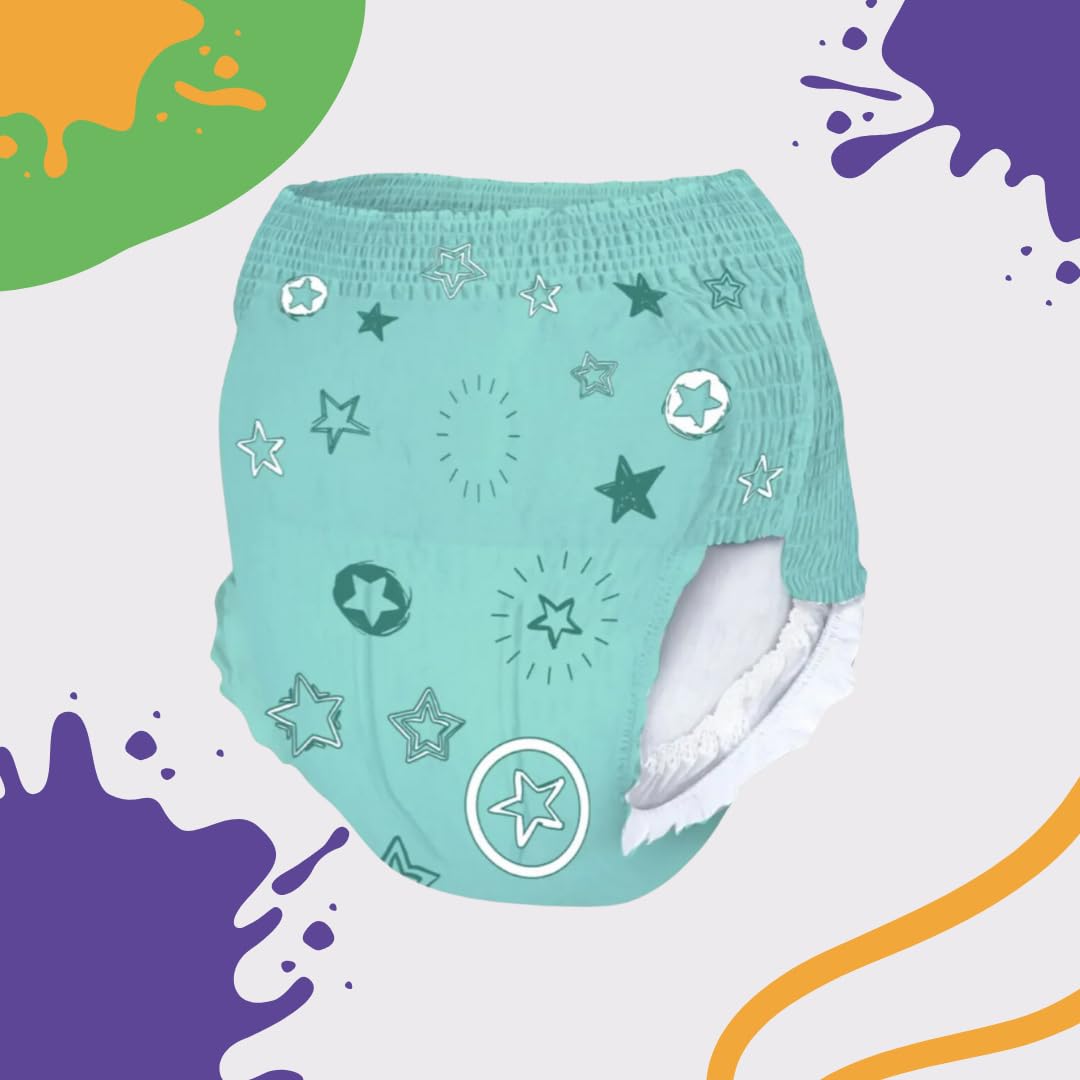 Drylife Snug Fits Lot de 6 paquets de 12 culottes de mouillage jetables unisexes pour enfant de 8 à 15 ans Absorption 1000 ml Protection pendant la nuit 27-57 kg