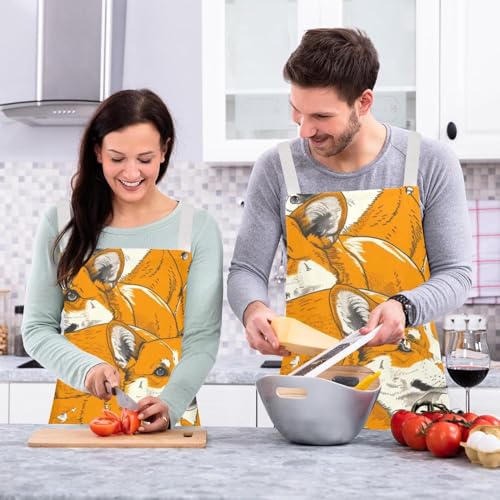 Tablier de cuisine multicolore avec 4 broches et motifs animaux - 6