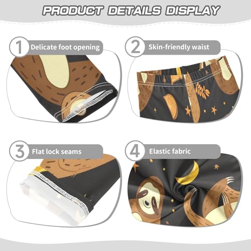 Bolaz Toddler Girls Leggings Printed Yoga Pants Leggings Moon Star Sloth for Kids3