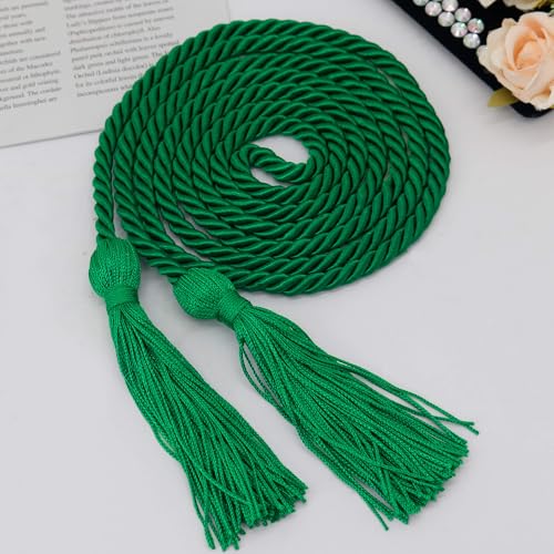 Image of GraduationMall Double Graduation Honor Cords Emerald Green 68 inch