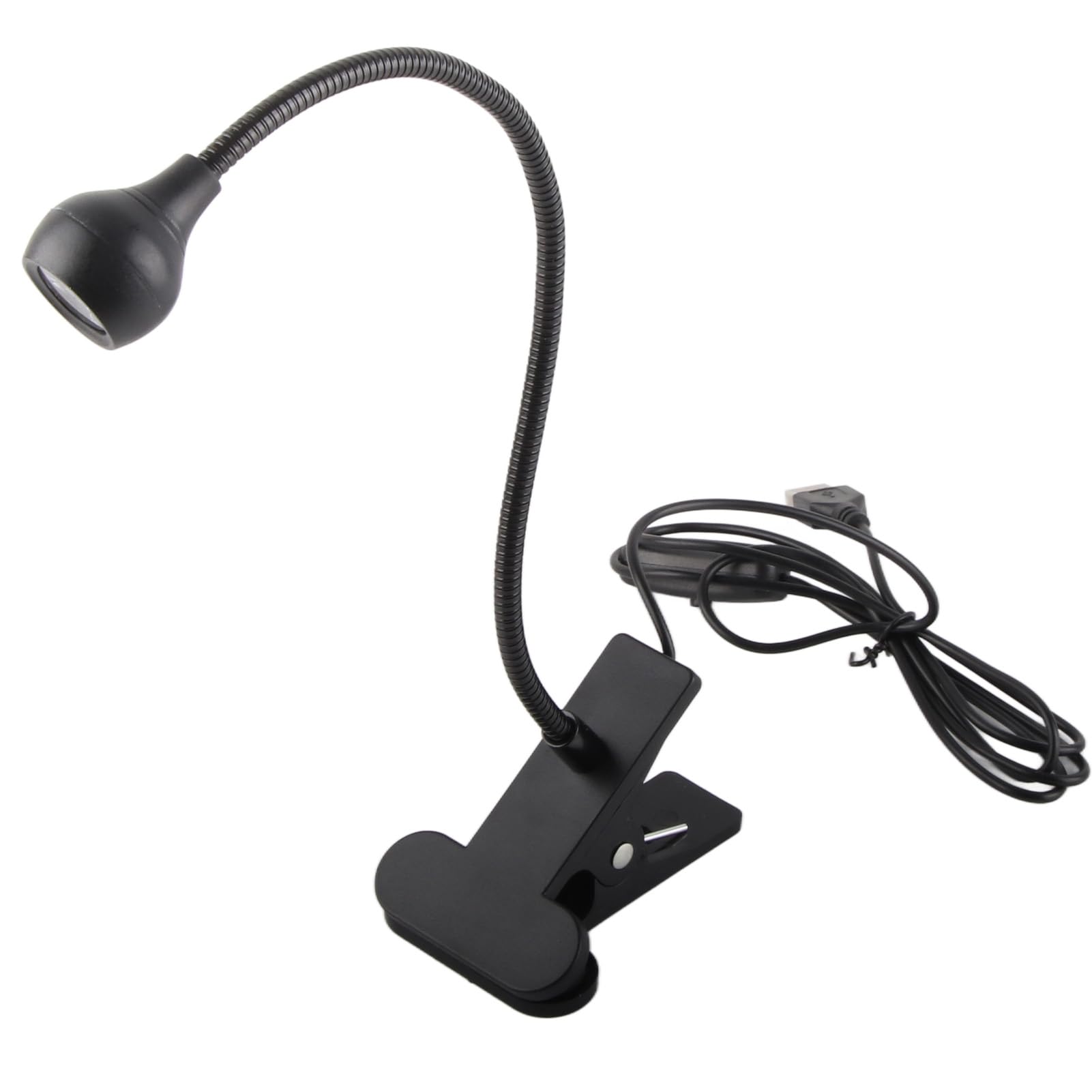 UV Curing Clamp Lamp, 360 Degrees Adjustment Flexible USB Powered UV Nail Clamp Light for Festivals Makeup