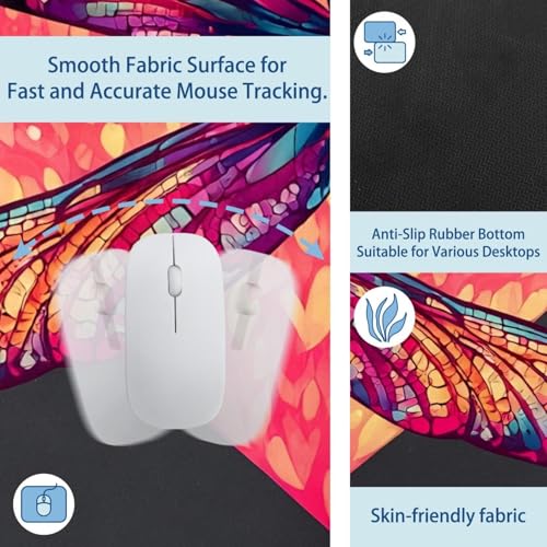 Tapis de souris libellule grand format pour protéger le bureau des rayures - 4