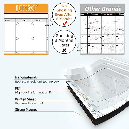 Magnetic Dry Erase Monthly Calendar Whiteboard Set for Fridge -One Monthly Planner and Two Bonus Dry Erase Grocery Board & Weekly Menu Board- Meal Planner Whiteboard/to-Do List -6  image 3