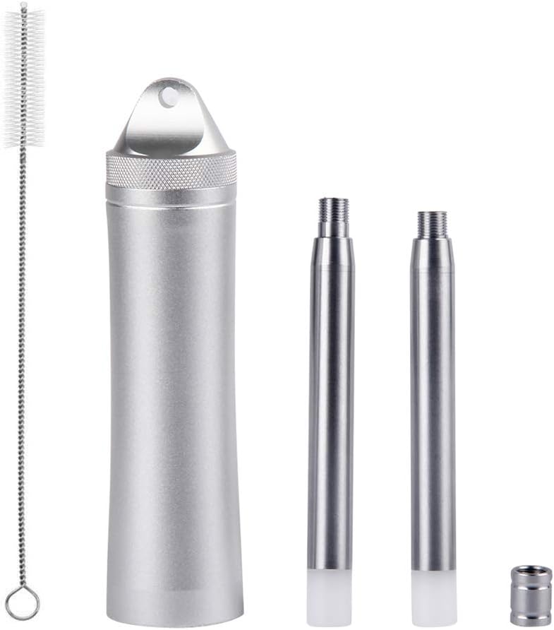 Collapsible Straw, ONUEMP Folding Drinking Straw with Hard Case Cleaning Brush, Reusable Stainless Straw with Keychain, Perfect for Travel, Home, Office Or Gift