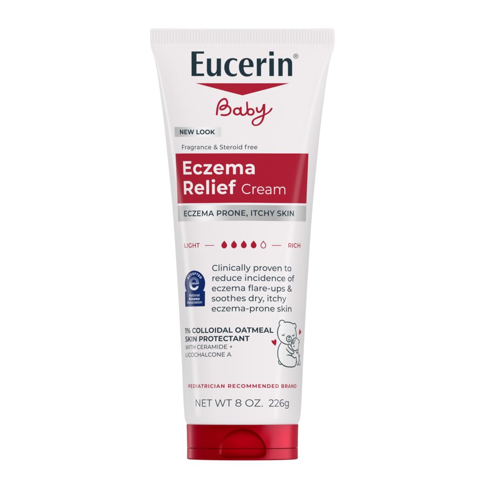 Eucerin Baby Eczema Relief Body Cream - Steroid & Fragrance Free for 3+ Months of Age - 5 Oz. Tube