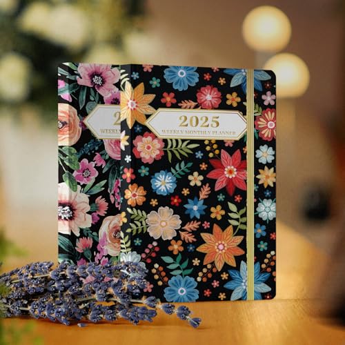 Ymumuda 2025 Pocket Planner, Weekly Monthly Planner 2025, JAN.2025to DEC.2025, 6.4×4", Mini Size for Purse, Easy to Carry, Professional Tight Binding, Small Academic Planner for Women/Girls