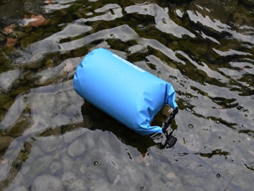 Marchway Floating Waterproof Dry Bag 5L/10L/20L/30L, Roll Top Dry Sack For Kayaking, Rafting, Boating, Swimming, Camping, Hiking, Beach, Fishing, Skiing, Snowboarding (Light Blue, 10L) #TOP4