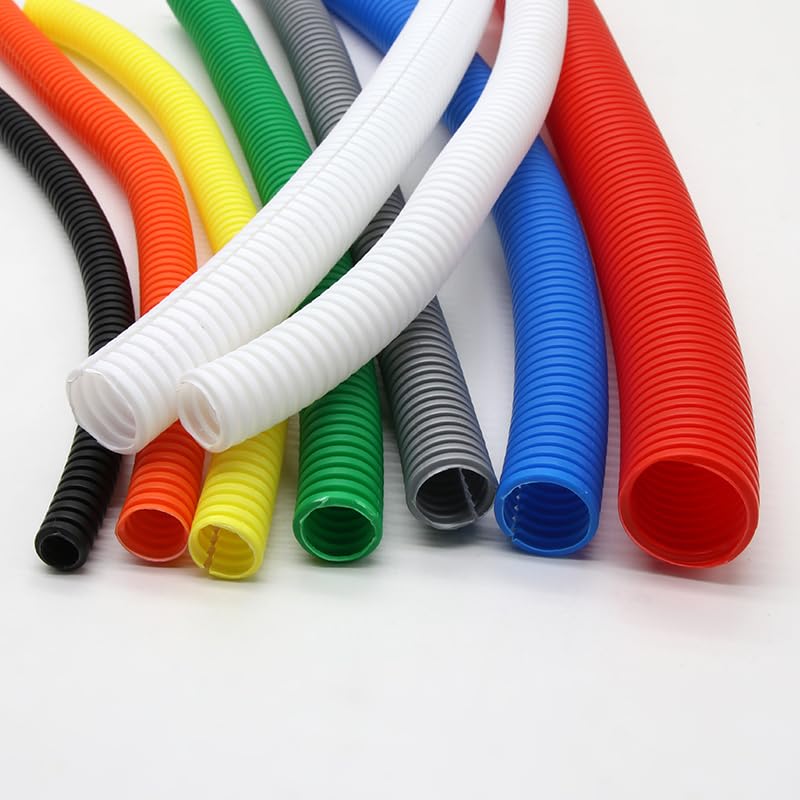 Gaine ondulée PP AD25mm pour faisceau de câbles électriques flexible 1m