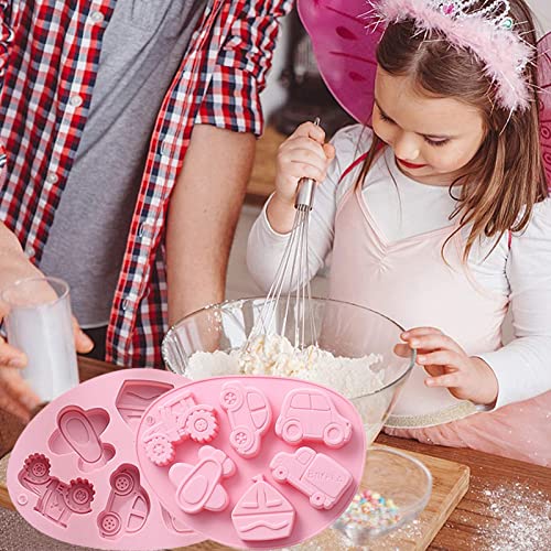 UR URLIFEHALL - 2 Stück Silikonformen für Fahrzeuge - Segelboot Flugzeug LKW Auto - Fondant Formen für Schokolade Gelee Süßigkeiten Party… – Ansicht 5