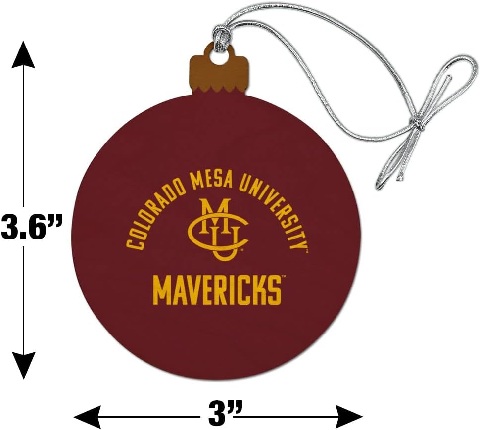 GRAPHICS & MORE Colorado Mesa University Mavericks Wood Christmas Tree Holiday Ornament - Image 6