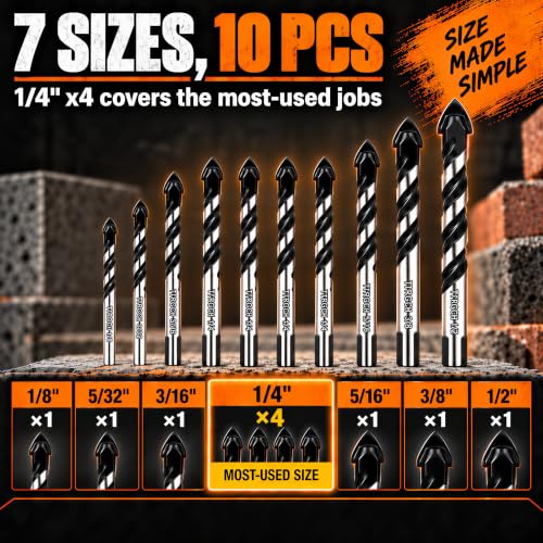 TITGGI Masonry Drill Bit Set