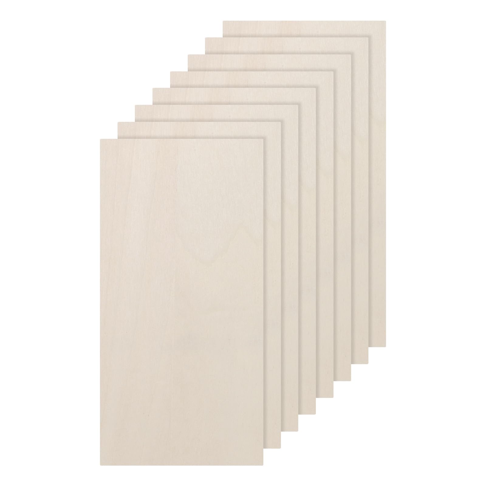 DMiotech 8 Pack 12 x 6 x 1/8 Inches 3mm Thick Wood Sheets Basswood Sheets Unfinished Plywood Squares Plywood for DIY Craft Laser Wood Burning Drawing