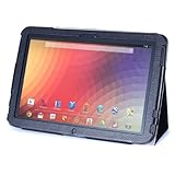 Acase Premium PU Leather Case with Multi-View Stand for 10-Inch Google Nexus, Black...