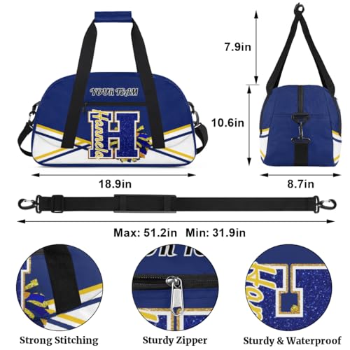 Personalized Cheerleader Bag Dance Bag for Girl, Overnight Duffel Bags Cheerleader for Kids Personalized Sport Gym Bag, Gymnastics Duffel Bag -Glittle Cheerleading Gifts2