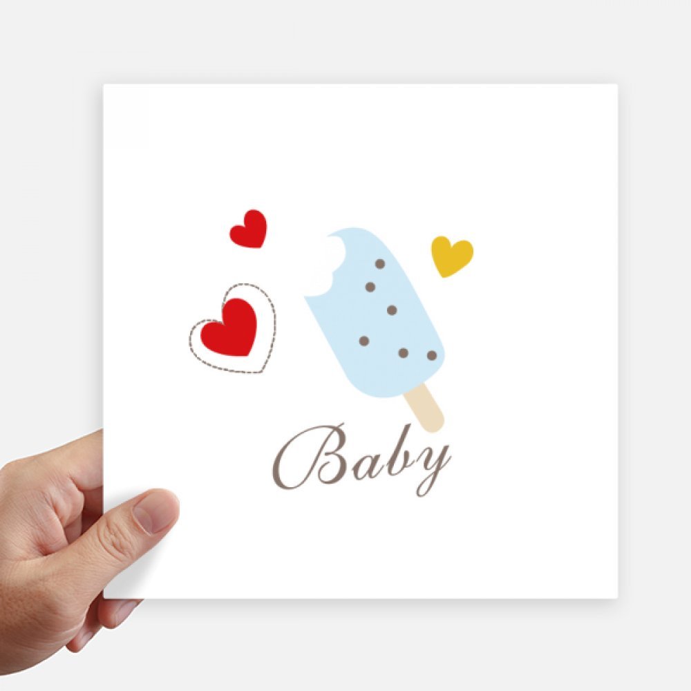 Pegatinas cuadradas de corazon azul DIYthinker de 20 cm para decorar maletas y motos