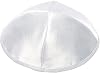 Kippah Kipah Yarmulka White Satin Design Size 20cm