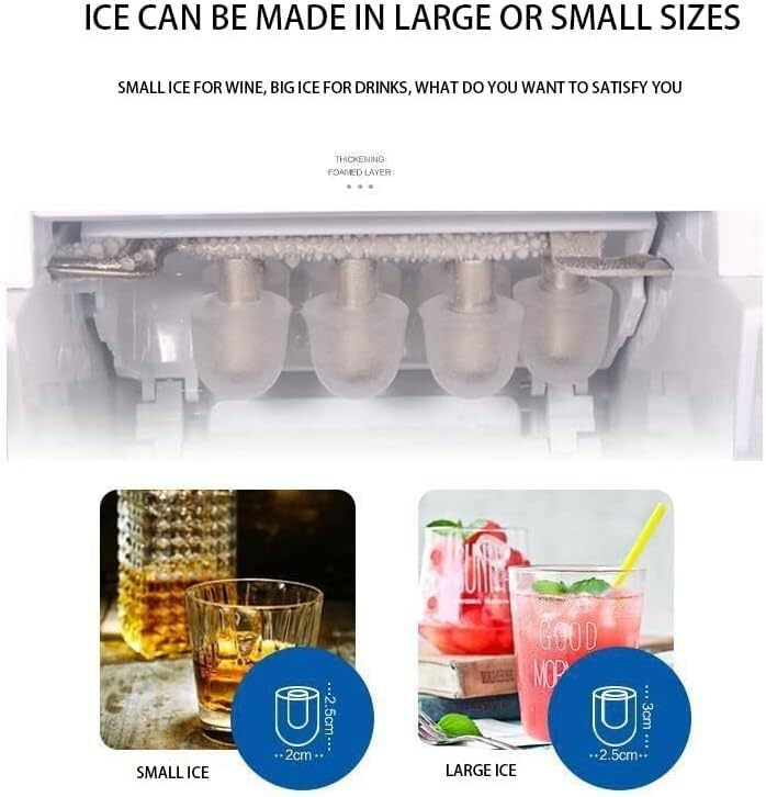 Máquina eléctrica para hacer hielo cilíndrica para hogar miniatura 6