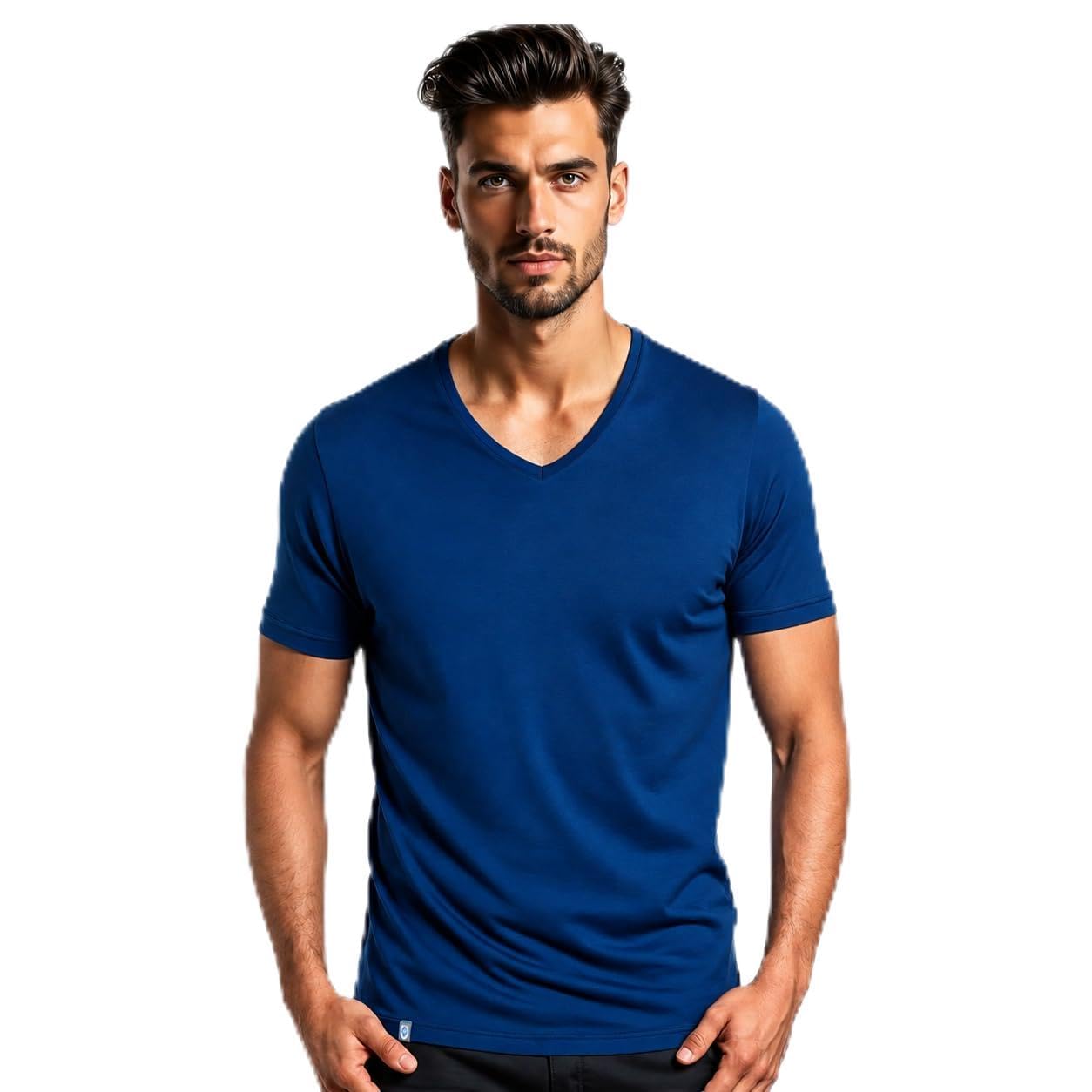ALPIN LOACKER Merino V-Neck Shirt Herren Kurzarm I Antischweißshirt I Merino Tshirt mit V-Ausschnitt I Thermooberteil atmungsaktiv