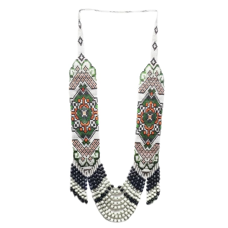 Collier ukrainien Gerdan perles de rocaille bijou traditionnel LKBEADS
