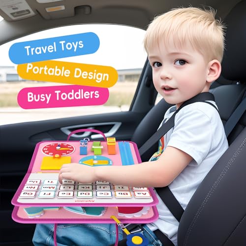 Image of Freebear Busy Board Toddler Travel Toys Sensory Toys for Toddlers 1 2 3 4, Montessori Learning Toys for Toddlers Activities Board, Educational Toys for 3 4 Year Old Boys Girls Gift, Princess