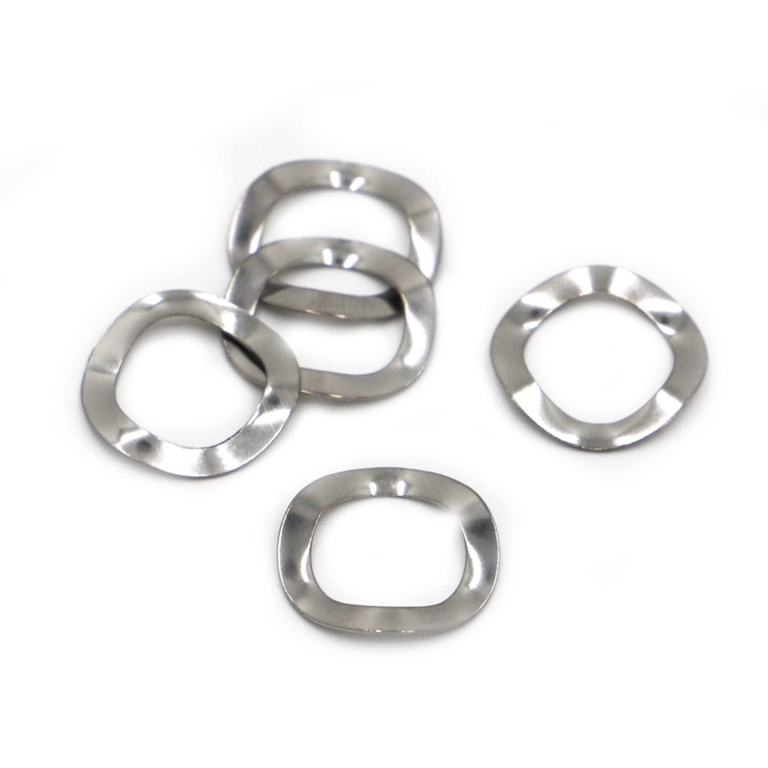 Lot de 5 à 50 rondelles élastiques ondulées en Acier Inoxydable M3-M51, rondelles élastiques ondulées à Trois crêtes en Acier Inoxydable for Arbres de roulement(10pcs M27x34x0.3)