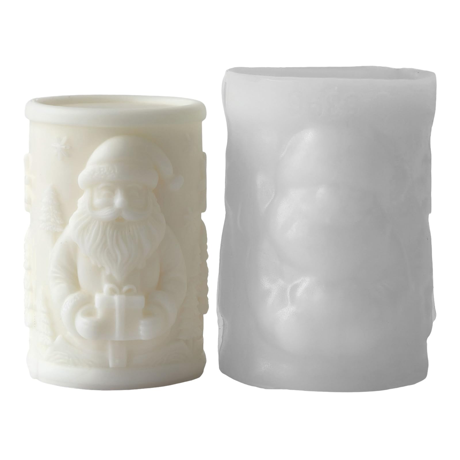 Xjdzineq Flexible Santa Relief Easy Demolding Detailed Silicone Maker Christmas Decoration