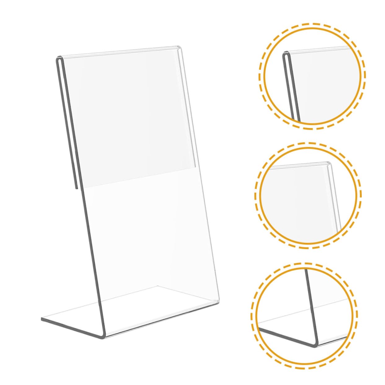 VALICLUD 12 pezzi Porta Cartelli da Tavolo in Acrilico Trasparente Supporto Segnaposto per Matrimonio Espositore Menu e Foto per Ristorante e