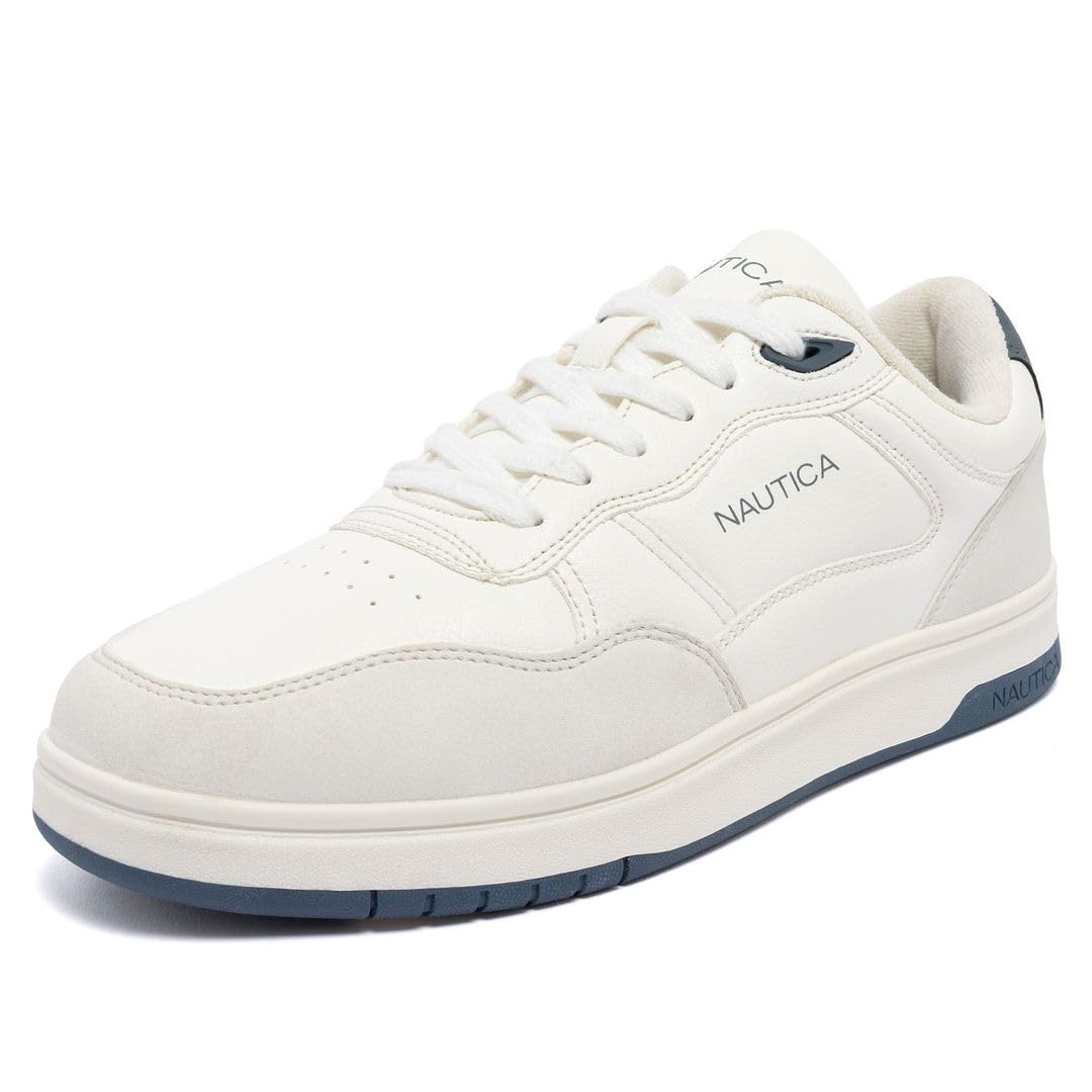 Nautica Men's Casual Lace-Up Sneakers, Stylish Oxford Walking Shoes - Lightweight, Comfortable, Versatile Everyday Footwear