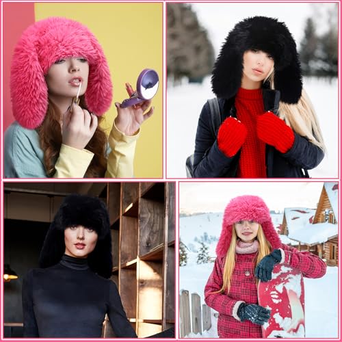 Gorro Bunny Peluche 2 Pzas Rosa y Negro miniatura 6