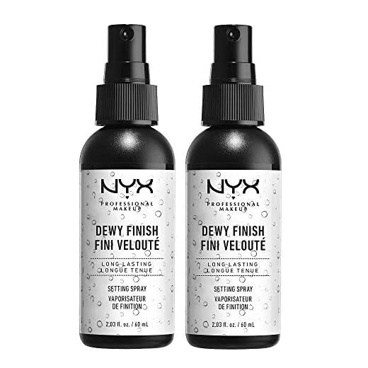NYX Professional Makeup Spray Fixateur, Tenue Longue Durée, Fini Velouté, Lot de 2x60 mL