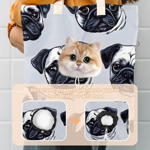 Sac à bandoulière en toile pour chien et petit animal voyage - 4