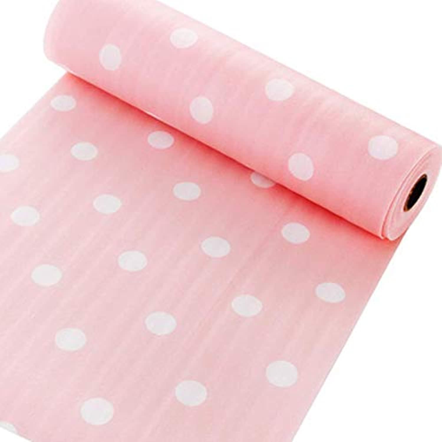 U-HOOME 1pcs Beautiful Dot Pattern Non-Adhesive Shelf Kitchen Drawer Pads Shelf Liner Refrigerator Pad Cupboard Non-Slip Mat Easy to Cut