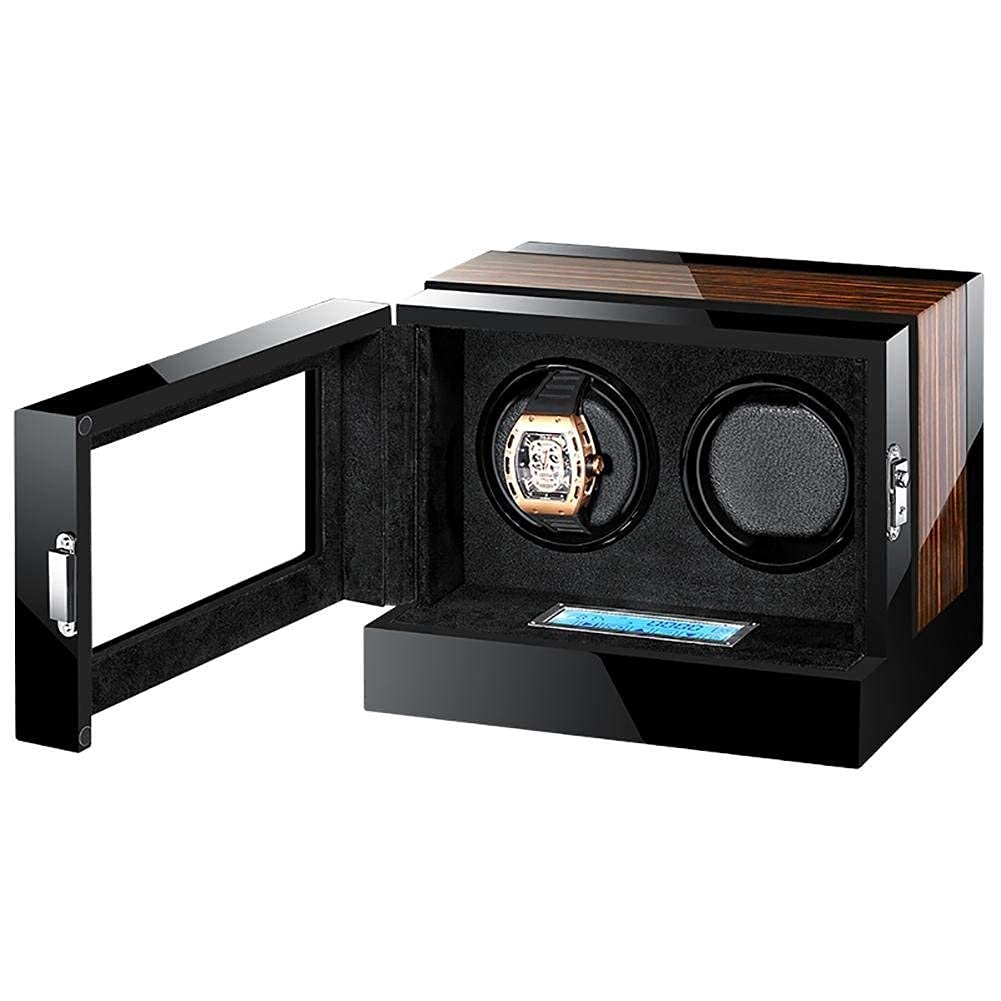 NZPOST Watch Winder Box Wooden 2+0 Watches Automatic Watch Winder Storage Box with LCD Touch ScreenHoliday