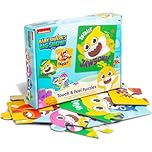 Baby Shark's Big Show Touch & Feel Puzzles, 21 x 21 cm, Set of 3 Progressive Puzzles, Ages 18M+