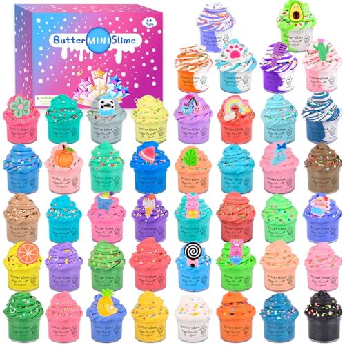 46 Pack Butter Slimes Kit Toys, Butter Slime Party Favors for Girls Boys, Slime Toys for Kids Birthday Easter Gifts Christmas Stocking Fillers