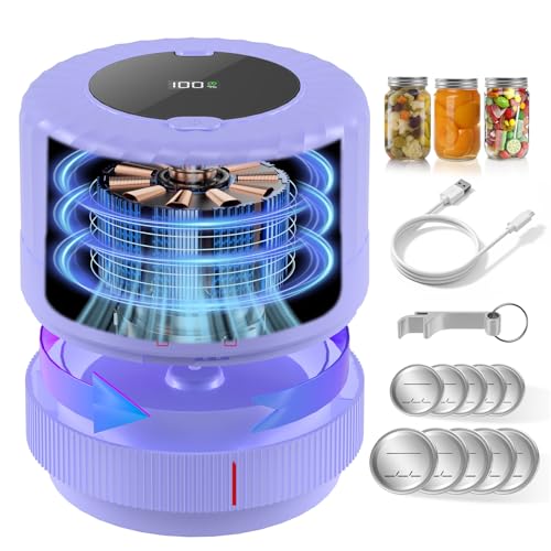SelePow VP06+ Mason Jar Vacuum Sealer, Electric Vacuum Sealer for