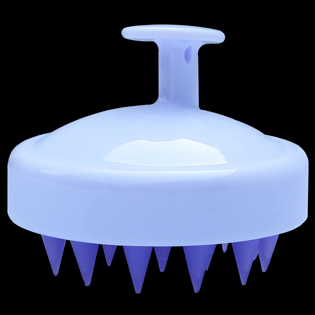 MMSGAHair Shampoo Brush,Scalp Massager Brush,Manual Head Scalp Massage Brush for Wet & Dry, Soft Silicone Bristles Care for The Scalp, Promote Hair Growth (White)