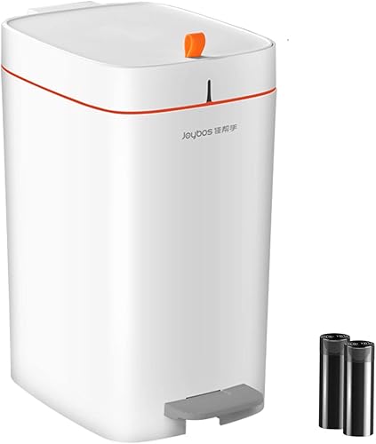 JOYBOS Cubo de basura de 4 galones con pedal de cocina para baño con tapa a prueba de perros contenedor de compost contenedor de basura con cubo de