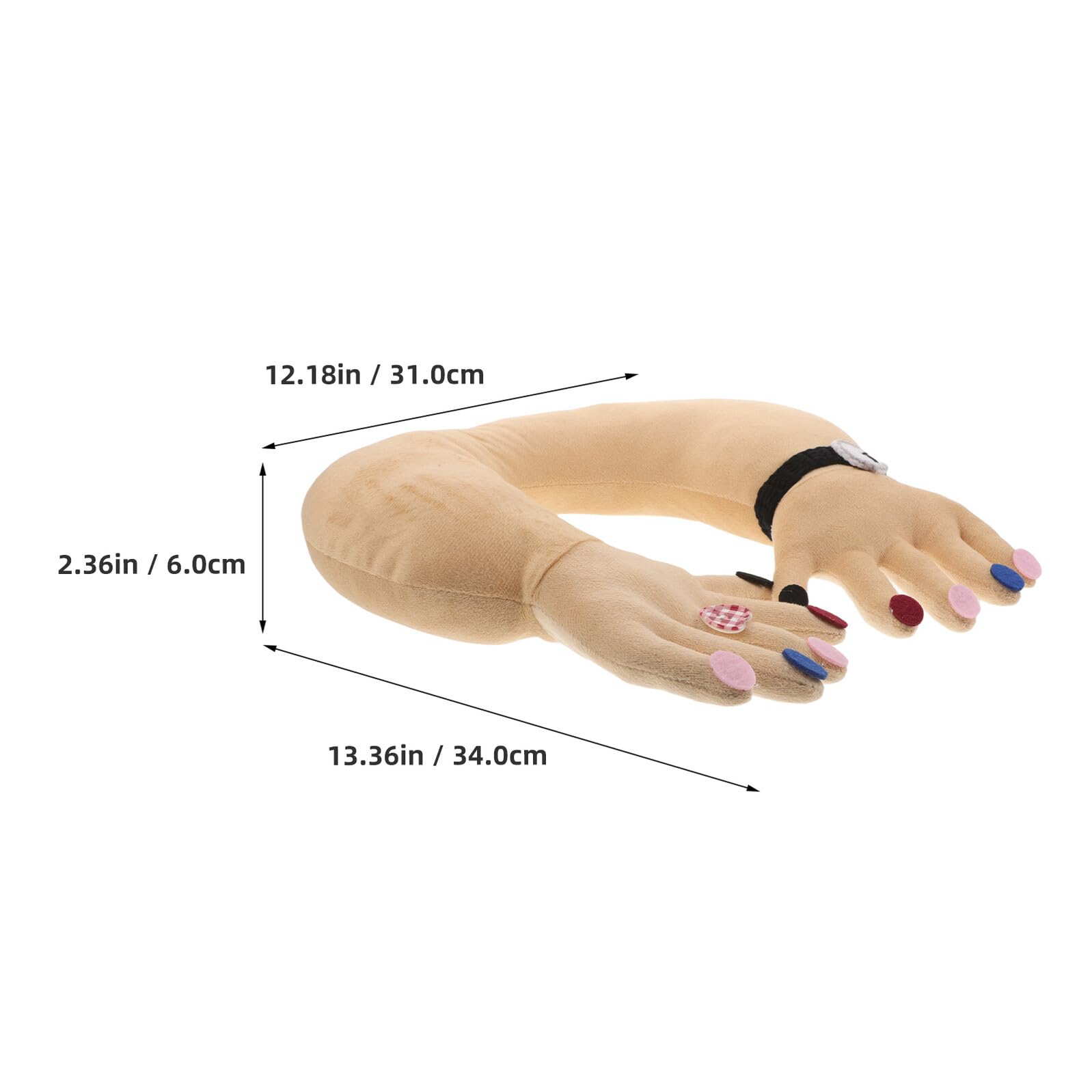 Almohada de Cuello Forma de Mano Divertida Cojín U Ergonómico y para Viaje Avión Coche y Oficina Almohada de Peluche Creativa para Descanso y Soporte Cervical