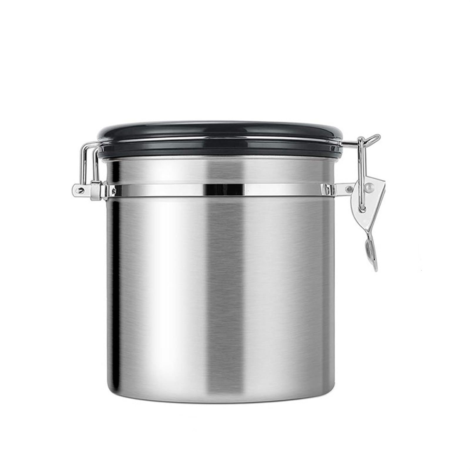 JINGYAN Storage Jars Airtight Coffee ContainerValve Storage Canister With Scoop - Keeps Your Fresh Flavorful(Silver 1200ml)