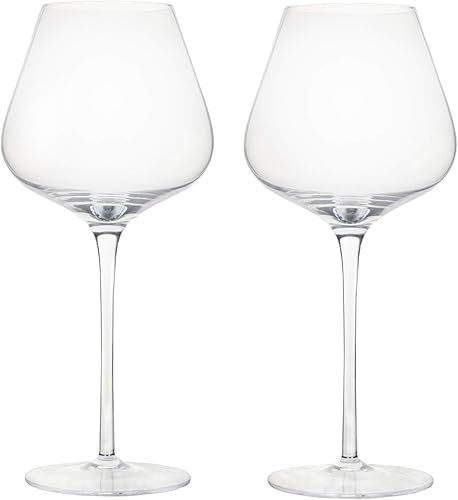 Juego de 2 copas de vino extragrandes de 30 onzas, sin plomo, de tallo largo, color borgoña, rojo o blanco, resistentes a las roturas, regalos