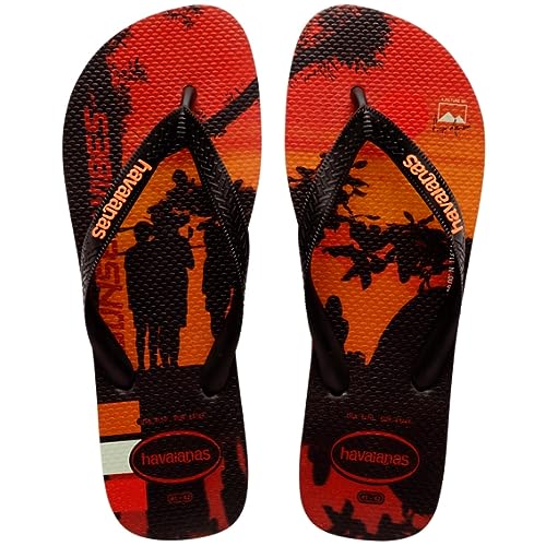 Chinelo Preto/Preto/Laranja Begonia Hype Havaianas n° 33/34 Men