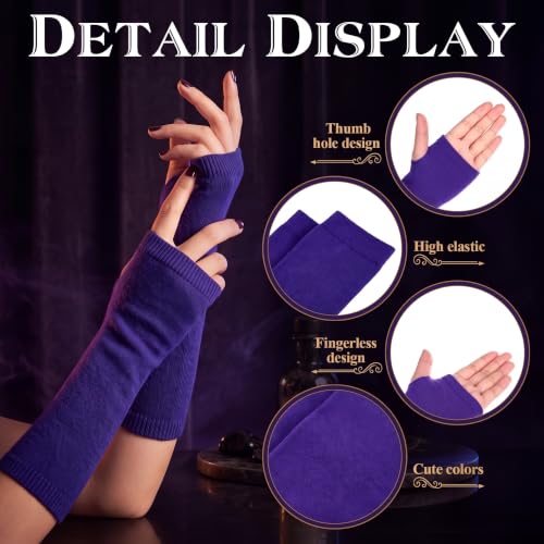Image of Geyoga Arm Warmers Leg Warmers Striped Thigh High Socks Fingerless Gloves Stockings Christmas Halloween