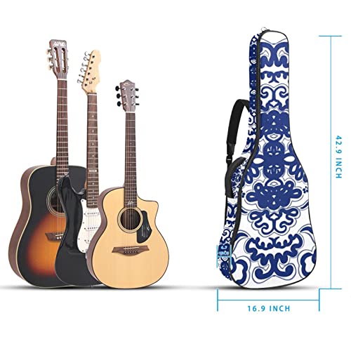 Housse de transport étanche pour guitare avec bandoulière réglable Motif nuages chinois Bleu, Multicolore 06, 42.9×16… - Les Beatles, Paul McCartney, John Lennon, RIngo Starr, George Harrison Housse de transport étanche pour guitare avec bandoulière réglable Motif nuages chinois Bleu, Multicolore 06, 42.9x16… – Image 6