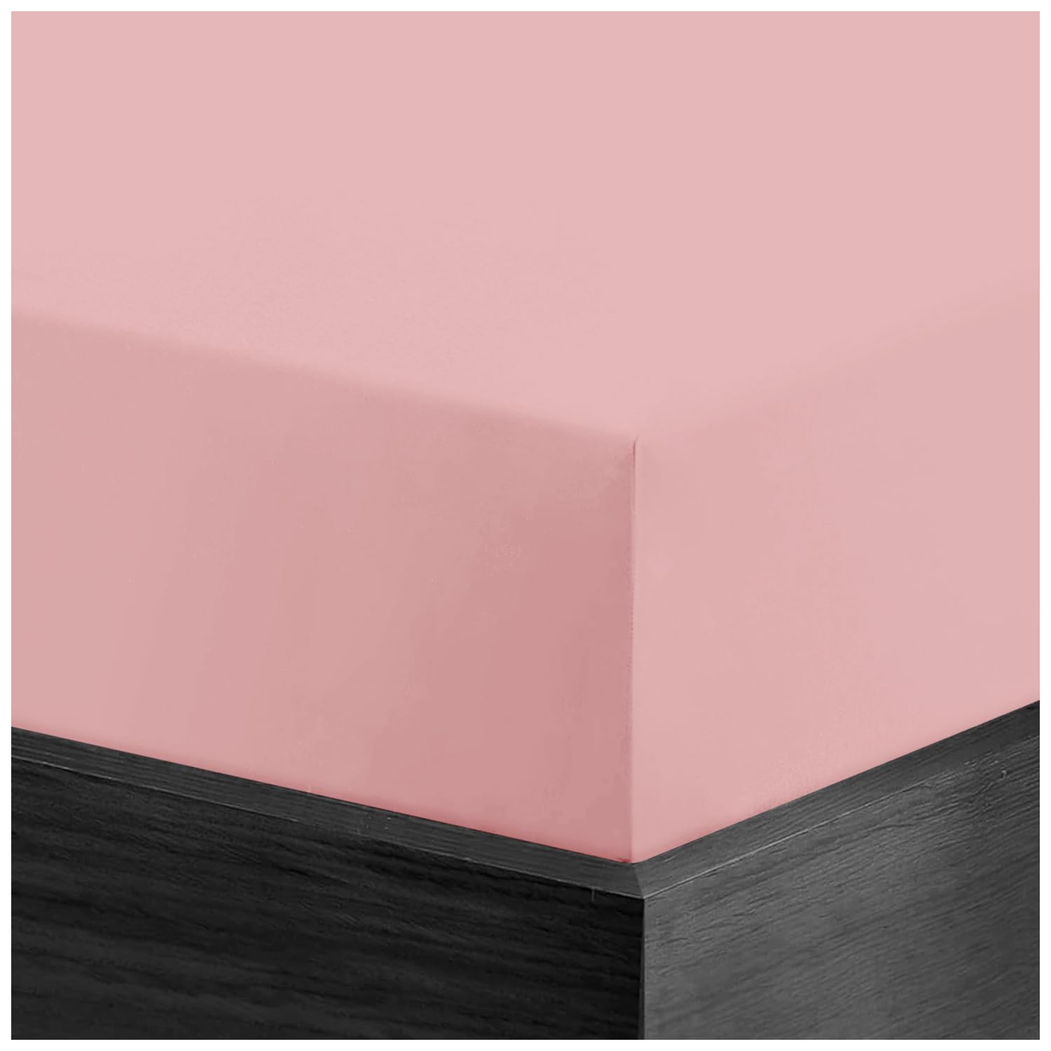 Gc Gaveno Cavailia Pink Flannelette Fitted Sheet | Elastic Corner, Soft Brushed Cotton Fitted Sheets King Size (152 X 203 Cm) | Thermal Flannelette Sheets Bottom
