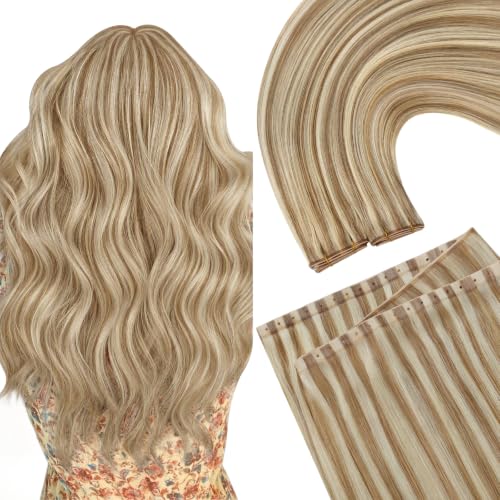 Image of Ugeat 22 Inch Butterfly Weft Extensions Human Hair Highlight, 100G #P8A /60