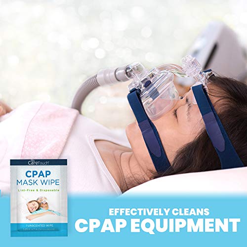 Image of Care Touch CPAP Travel Mask Wipes - 40 Individually Wrapped Unscented Wipes - Cleans CPAP, BiPAP, or Other Pap Masks