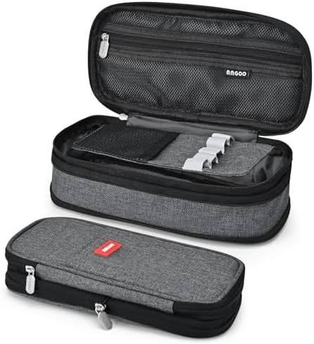 Coolzon Expandable School Bag, Large Capacity Pencil case, Pencil Bag, Stationery Bag