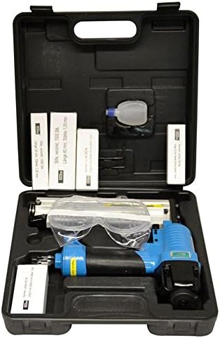 Bild 4 - Güde Druckluft-Klammergerät/Nagler (max. 6 bar, Test GUT - SEHR GUT, Tiefenkontrollrad, Sicherheitsschlagsperre, inkl. 1500 Klammern (20/32/40 mm) & 2000 Stifte (25/40 mm), Ölflasche, Tragekoffer)